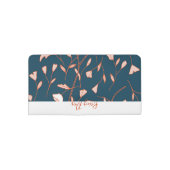Doodle Flower_Blue Background: Custom Checkbook Cover (Back)