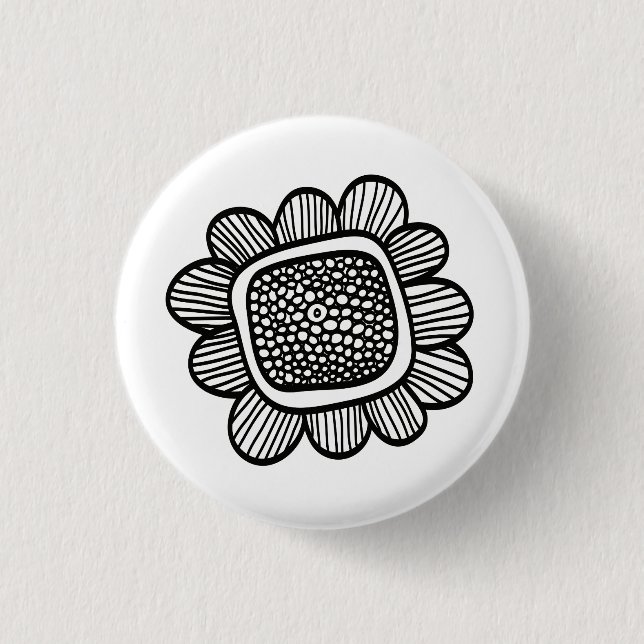 Doodle flower button (Front)