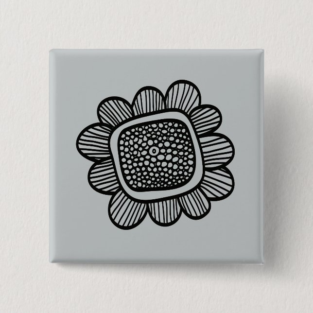 Doodle flower button (Front)