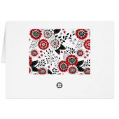 Doodle flowers and leaves in red and black (Back Horizontal)