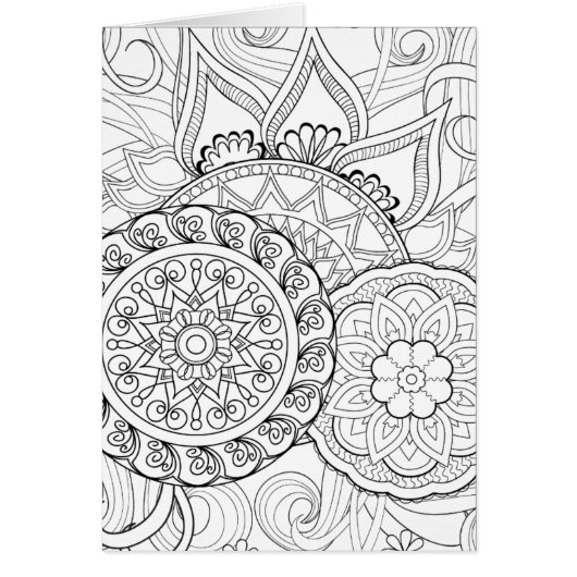 Doodle Flowers And Mandalas Cards (Front)