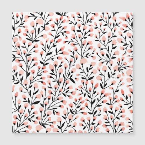 Doodle Flowers Coral Floral Seamless