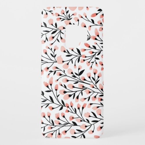Doodle Flowers Coral Floral Seamless Case_Mate Samsung Galaxy S9 Case