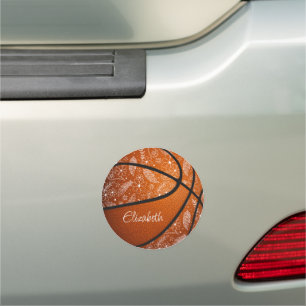 doodle flowers feathers paislies boho basketball car magnet