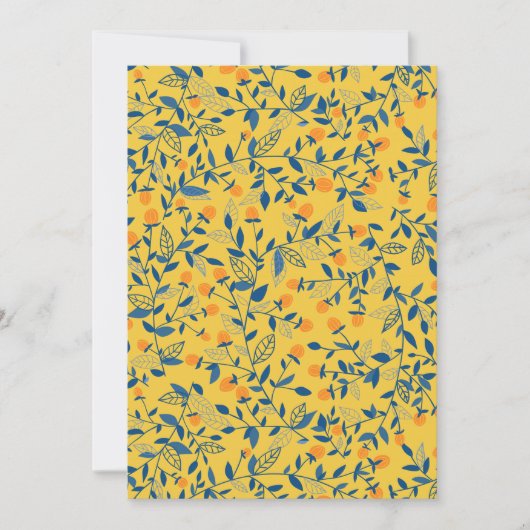Doodle flowers in blue and yellow (Front)
