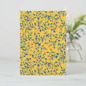 Doodle flowers in blue and yellow (Standing Front)