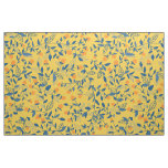Doodle flowers in blue and yellow fabric