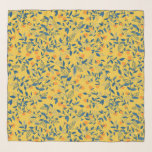Doodle flowers in blue and yellow scarf<br><div class="desc">Seamless pattern made of doodle style flowers in blue and yellow</div>