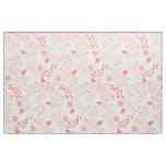 Doodle flowers in living coral fabric