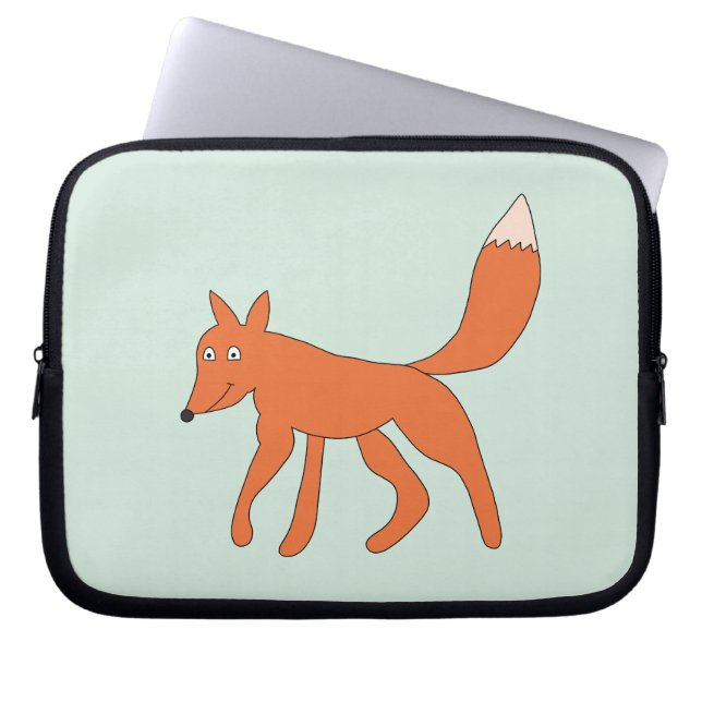 Doodle Fox Laptop Sleeve (Front)