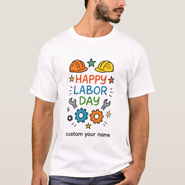 Doodle Fun Labor Day T-Shirt (Front)