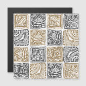 Doodle geometric, vintage abstract pattern. (Front/Back)