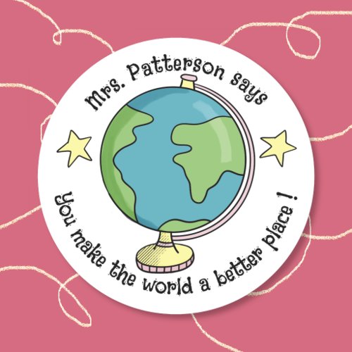 Doodle Globe Reward Stickers