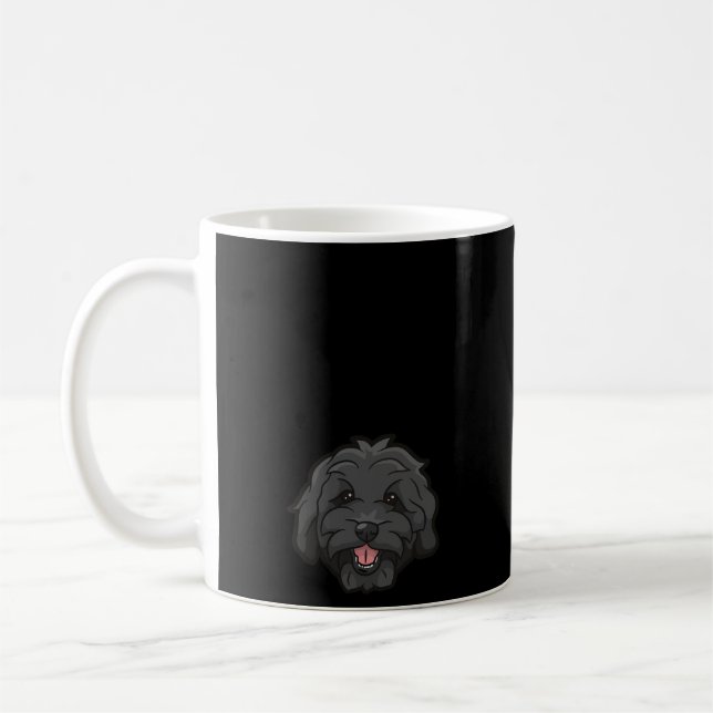 Doodle Grandma Black Goldendoodle Coffee Mug (Left)