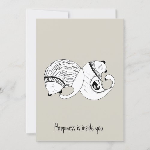 Doodle Gray Greeting Card Cats Family Pregnancy