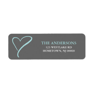 Doodle Heart Address Labels