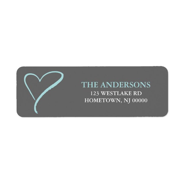 Doodle Heart Address Labels (Front)