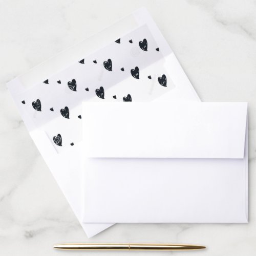 Doodle Heart Envelope Liner