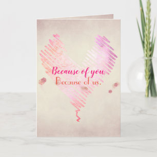 doodle heart romance with flower card