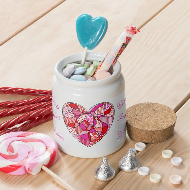 Doodle Heart Sweets And Confections Candy Jar (In Situ)