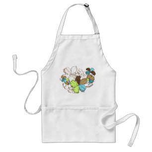 Doodle Hibiscus Chef's Apron