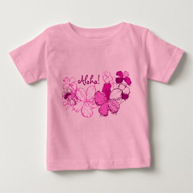 Doodle Hibiscus Toddler Tee (Front)