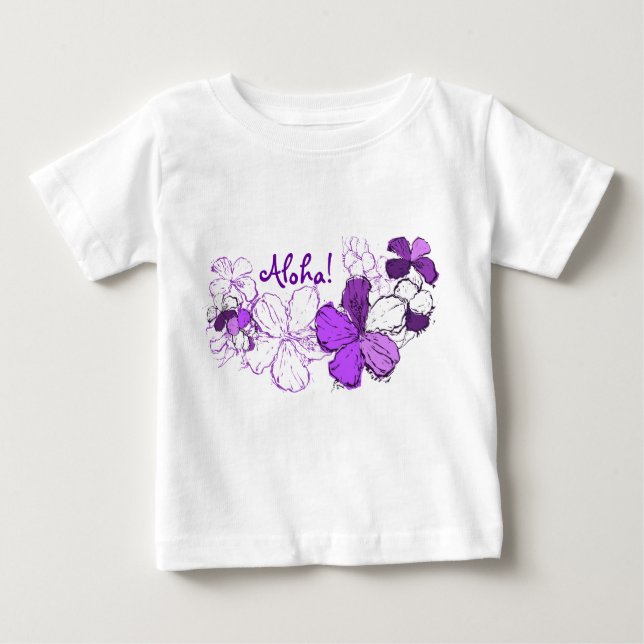 Doodle Hibiscus Toddler Tee (Front)