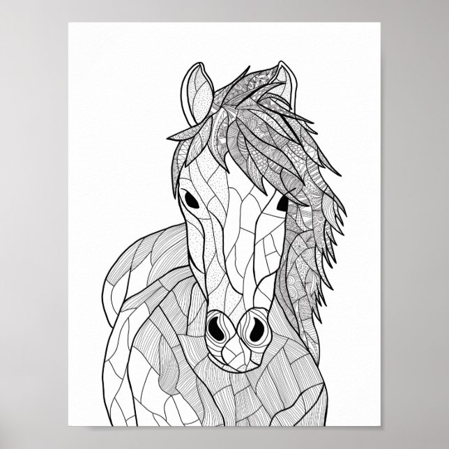 Doodle Horse Poster (Front)