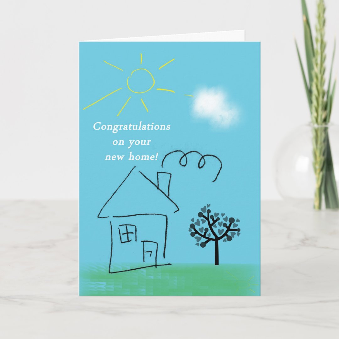 Doodle House congratulations on new home Card | Zazzle