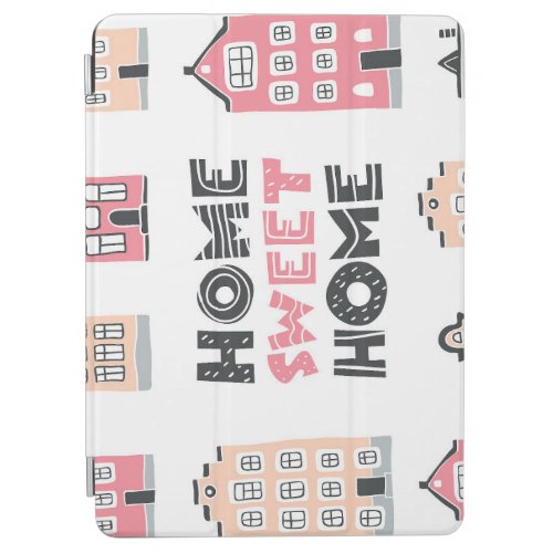 Doodle houses stylized city collection iPad air cover