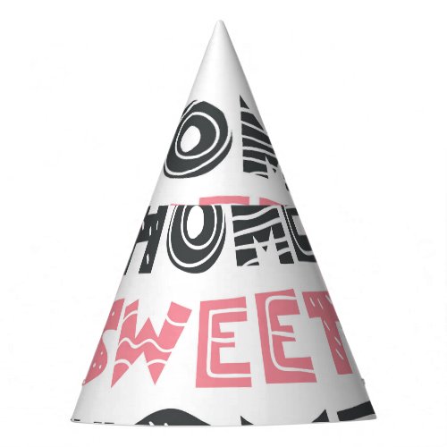 Doodle houses stylized city collection party hat
