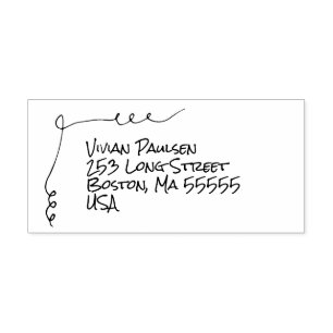 Doodle Illustrations Wedding in Black and White Self-inking Stamp