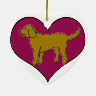 Doodle in my heart ceramic ornament