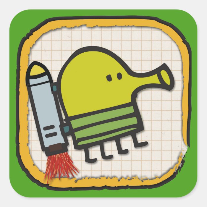 Doodle Jump Icon Square Sticker