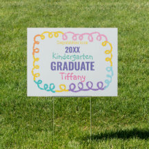Doodle Kindergarten Graduation Party Yard
