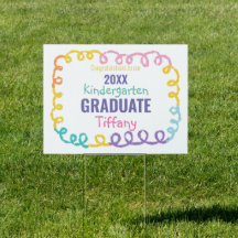 Doodle Kindergarten Graduation Party Yard