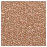 Doodle Leaves Rust and Light Gray (almost white) Fabric