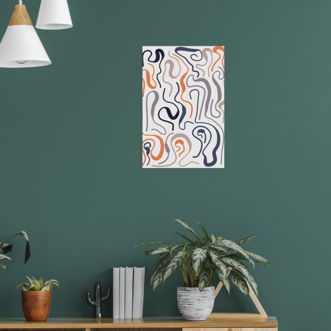 Doodle Line Style Modern Wall Art (Living Room 1)