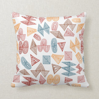 doodle lines abstract shapes patterned pillow