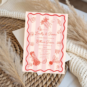 doodle Locally Grown Farmer's Market Baby Shower Invitation