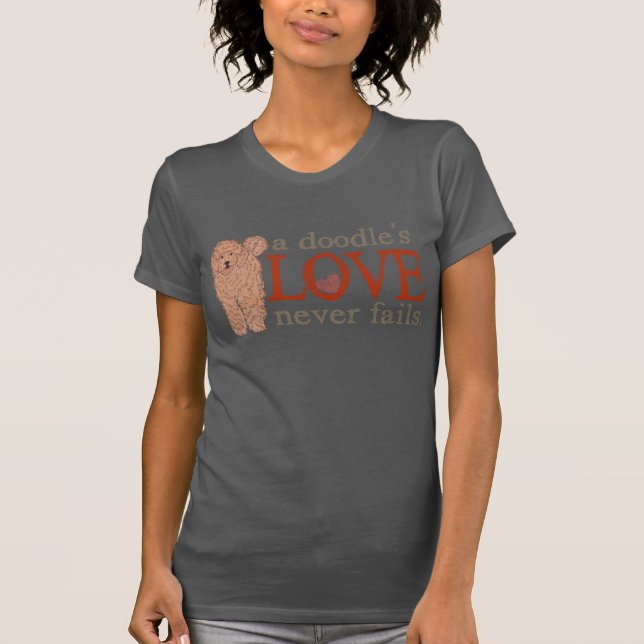 Doodle Love - Apricot GoldenDoodle T-Shirt (Front)