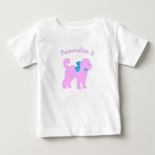 Doodle Love Baby Girl Nursery Personalized Baby T_Shirt
