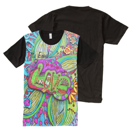 Doodle Love Design By Cindy Ginter All-over-print T-shirt