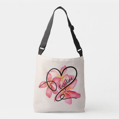 Doodle Love Heart  Flowers Tote