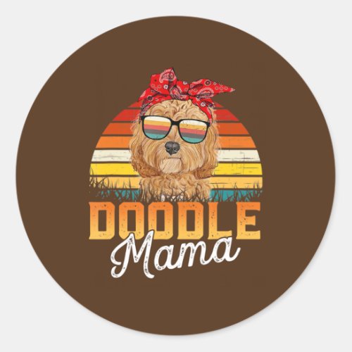 Doodle Mama Best Doodle Mom Ever Mothers Day For Classic Round Sticker
