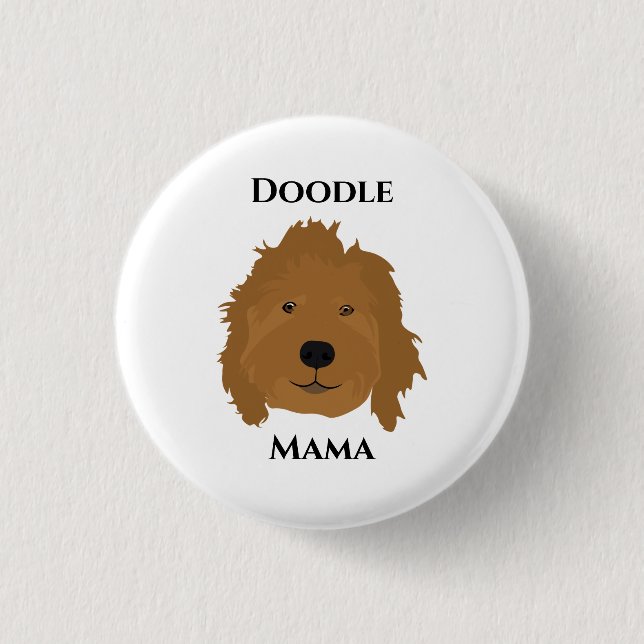 Doodle Mama Goldendoodle Button (Front)