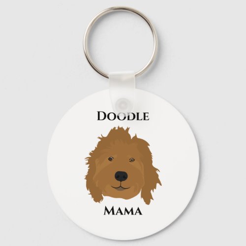 Doodle Mama Goldendoodle Keychain