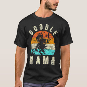 Doodle Mama Retro Vintage Breed Paws Bone Dogs Bre T-Shirt
