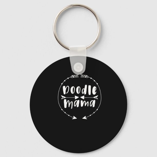 Doodle Mama T-Shirt Golden Doodle Mom Labradoodle Keychain (Front)