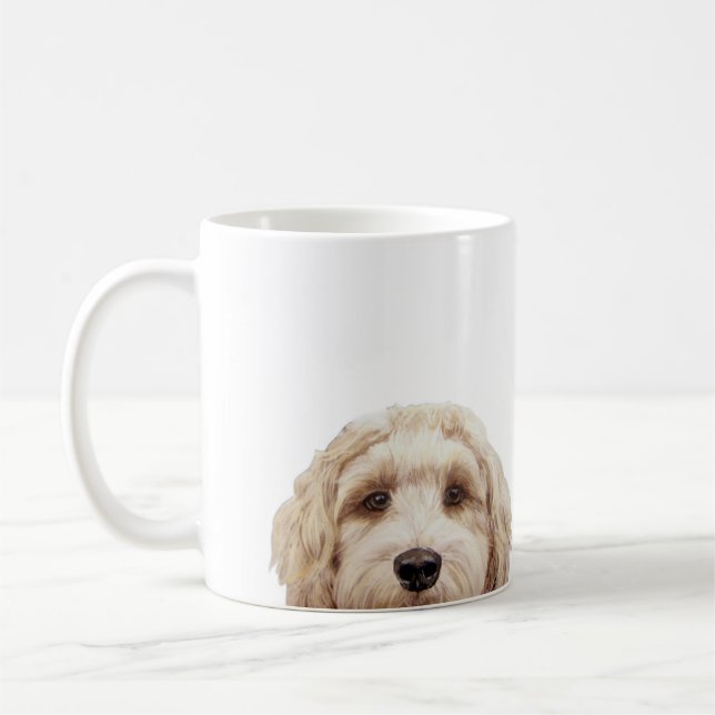 Doodle mix Beige by miart Coffee Mug (Left)